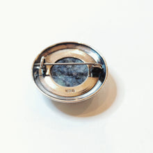 Load image into Gallery viewer, Kalevala brooch, green granite, silver, second hand
