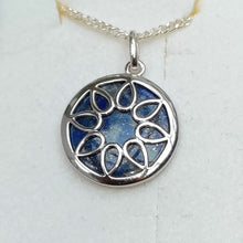 Lataa kuva Galleria-katseluun, Kaulakoru, lapislatsuli, hopea 45 cm