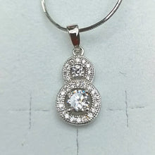 Load image into Gallery viewer, Zircon necklace 40-45cm, silver