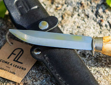 Lataa kuva Galleria-katseluun, Puukko tylppä kärki sormisuoja, visakoivu, ruostumaton teräs, Arctic Legend