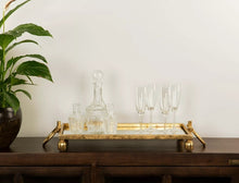 Load image into Gallery viewer, Iso tarjotin peilillä, messinki, A Lot Decoration