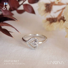 Lataa kuva Galleria-katseluun, Joutsenet sormus, hopea, Lumoava