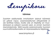 Lataa kuva Galleria-katseluun, Isänmaa kalvosinnapit, Lempikoru