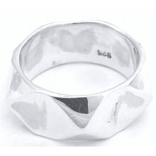 Load image into Gallery viewer, Modern silver ring 8mm 18