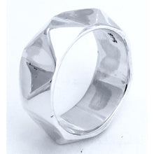 Load image into Gallery viewer, Modern silver ring 8mm 18