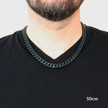 Load image into Gallery viewer, Black armor chain 50cm / 8mm, steel