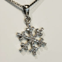 Load image into Gallery viewer, Snowflake necklace, silver