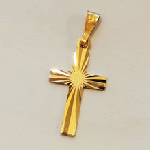 Load image into Gallery viewer, Cross pendant 12x20mm, gold, second hand