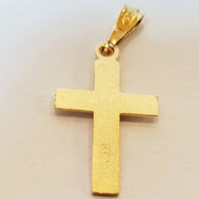 Load image into Gallery viewer, Cross pendant 12x20mm, gold, second hand