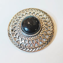 Load image into Gallery viewer, Vintage Kalevala Uskela buckle/brooch with spectrolite, 1971, silver, second hand