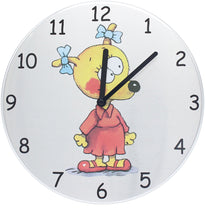 Lataa kuva Galleria-katseluun, Mauri Kunnas "Elsa" seinä/pöytäkello Ø25cm alumiinia herra hakkarainen seinäkello pöytäkello