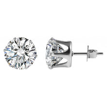 Load image into Gallery viewer, Round large zirconia earrings 10mm steel