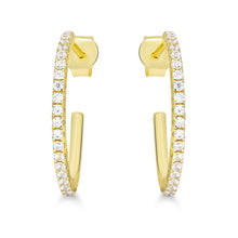 Load image into Gallery viewer, zircon rings 20mm, yellow gold plated silver