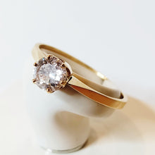 Load image into Gallery viewer, Zircon ring 16-, gold, second hand