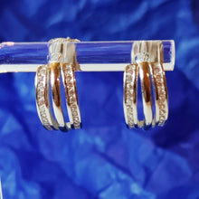 Load image into Gallery viewer, Silver earrings, rhodium-plated