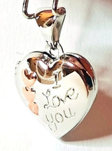 Load image into Gallery viewer, Heart locket "I love you", silver