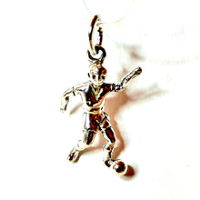 Load image into Gallery viewer, Football player pendant, silver