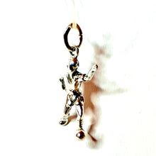 Load image into Gallery viewer, Football player pendant, silver