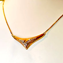 Load image into Gallery viewer, Gold diamond necklace 42cm