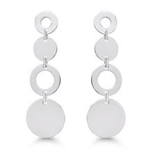 Load image into Gallery viewer, Circle earrings, silver