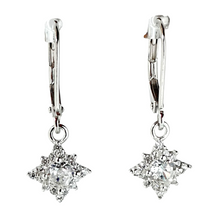 Lataa kuva Galleria-katseluun, Säihkyvät korvakorut saranalukolla, hopea