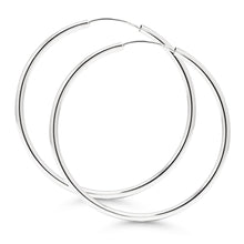 Load image into Gallery viewer, Hopeiset korvarenkaat 50mm