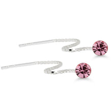 Lataa kuva Galleria-katseluun, Pinkkikivinen ketjukorvis, hopea