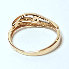 Lataa kuva Galleria-katseluun, 14k kultasormus zirkonilla koko 17
