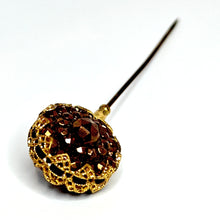 Load image into Gallery viewer, Vintage hattuneula ruskea-kulta, second hand