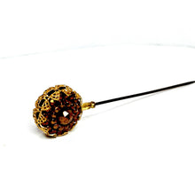 Load image into Gallery viewer, Vintage hattuneula ruskea-kulta, second hand