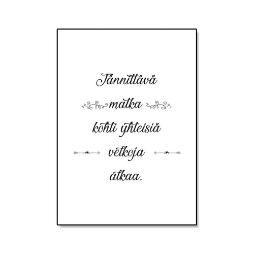 jännittvä matka postikortti