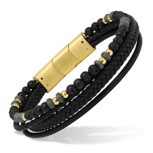 Lataa kuva Galleria-katseluun, teräsranne miehelle laavakoru
