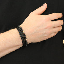 Lataa kuva Galleria-katseluun, nahkarannekoru miehelle
