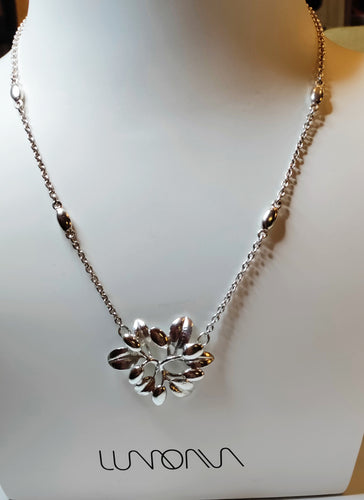 Lumoava Varpu kaulakoru 42/45cm, hopea, second hand