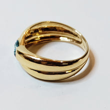 Lataa kuva Galleria-katseluun, Sinikivinen kultasormus vuodelta 2000, 16, second hand
