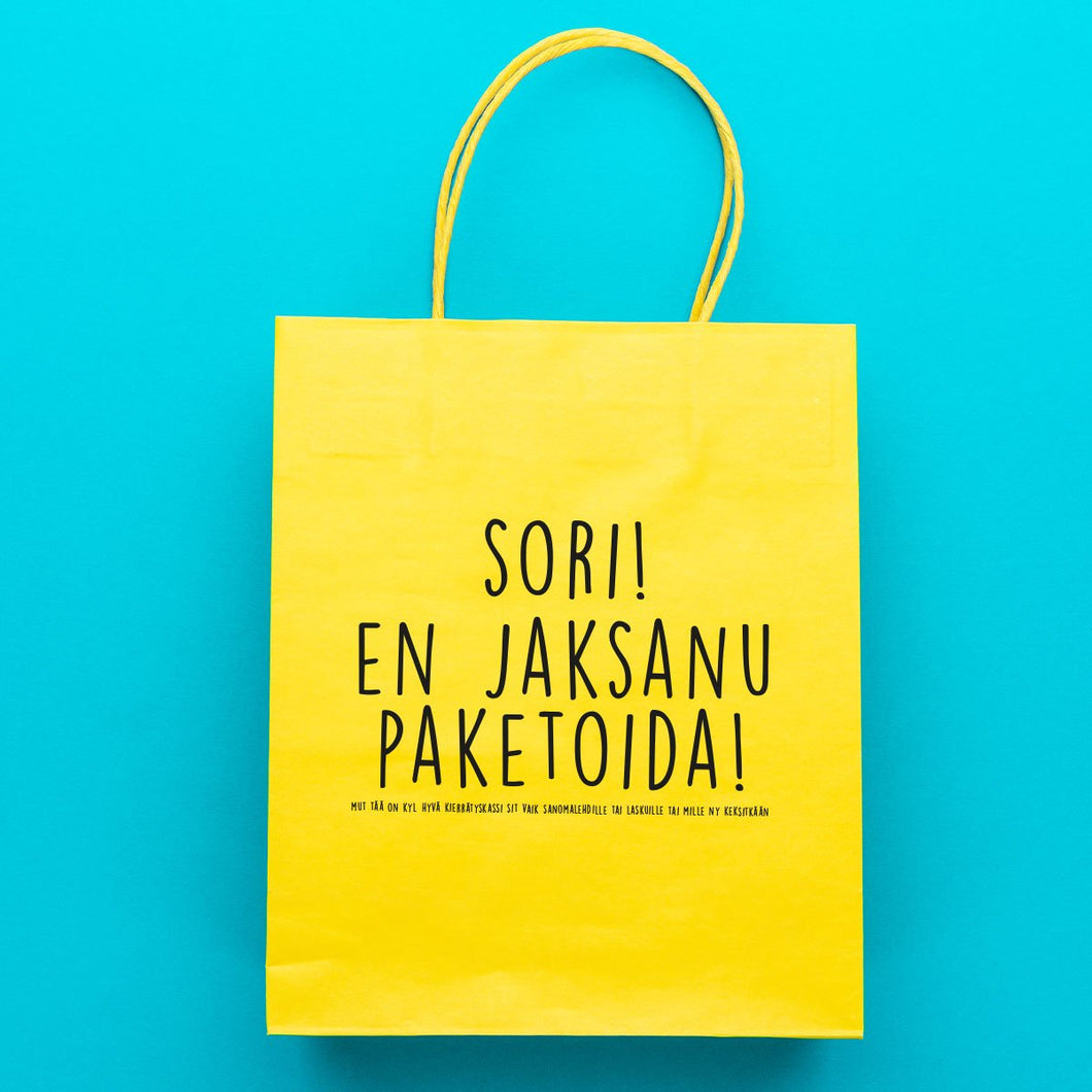 Sori! En jaksanut paketoida | Lahjakassi iso