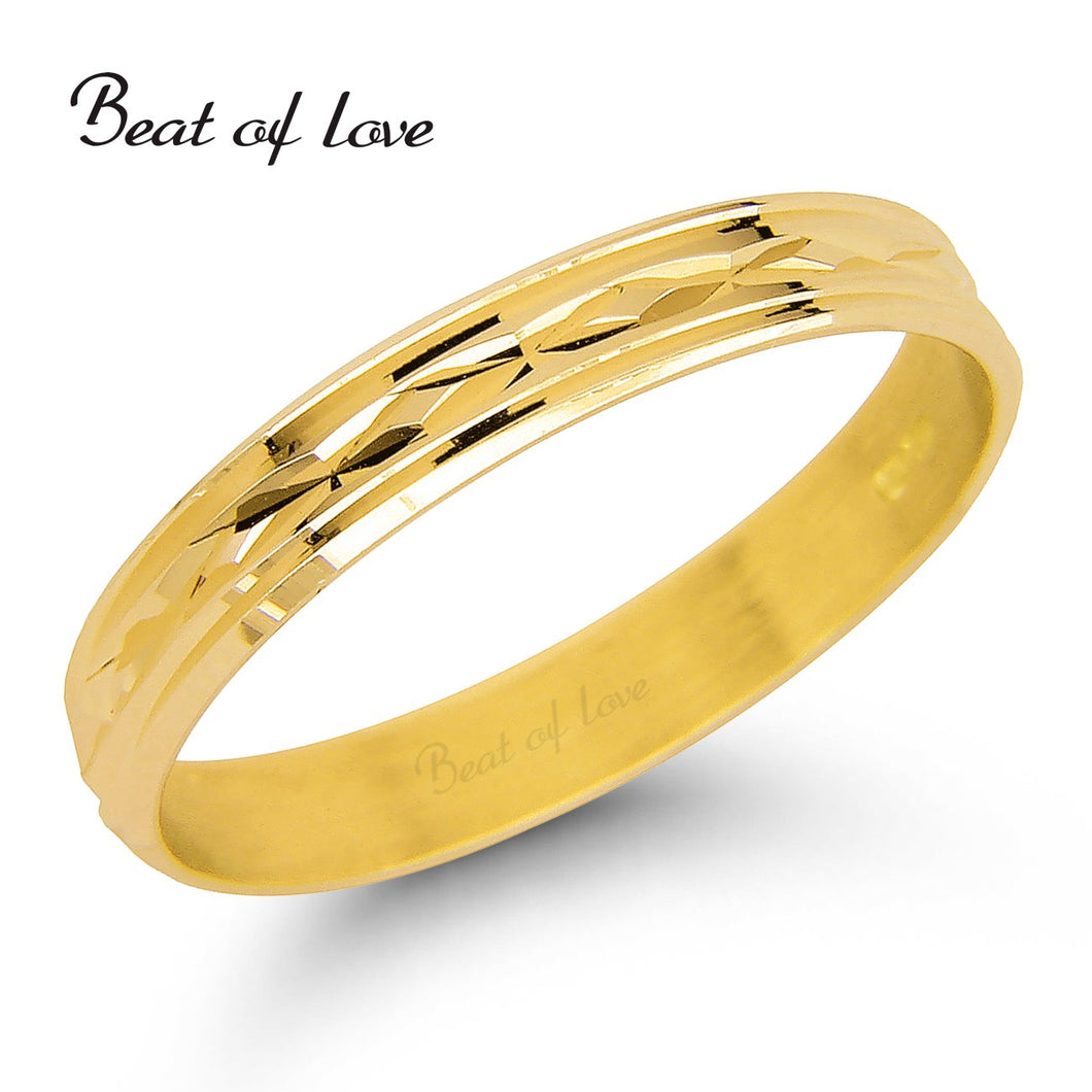 Beat of Love timanttileikattu kihlasormus 3mm, 16,5, 14k kulta