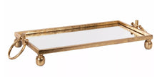 Lataa kuva Galleria-katseluun, Iso tarjotin peilillä, messinki, A Lot Decoration
