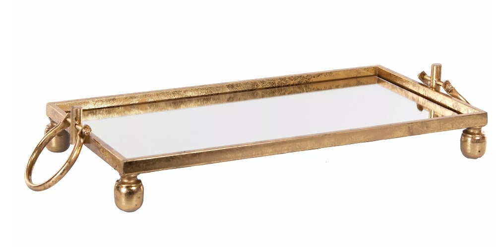 Iso tarjotin peilillä, messinki, A Lot Decoration