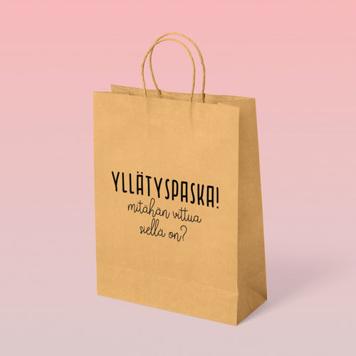 Yllätyspaska | lahjakassi 18x24x7 pieni yllätyspaska paskakauppa