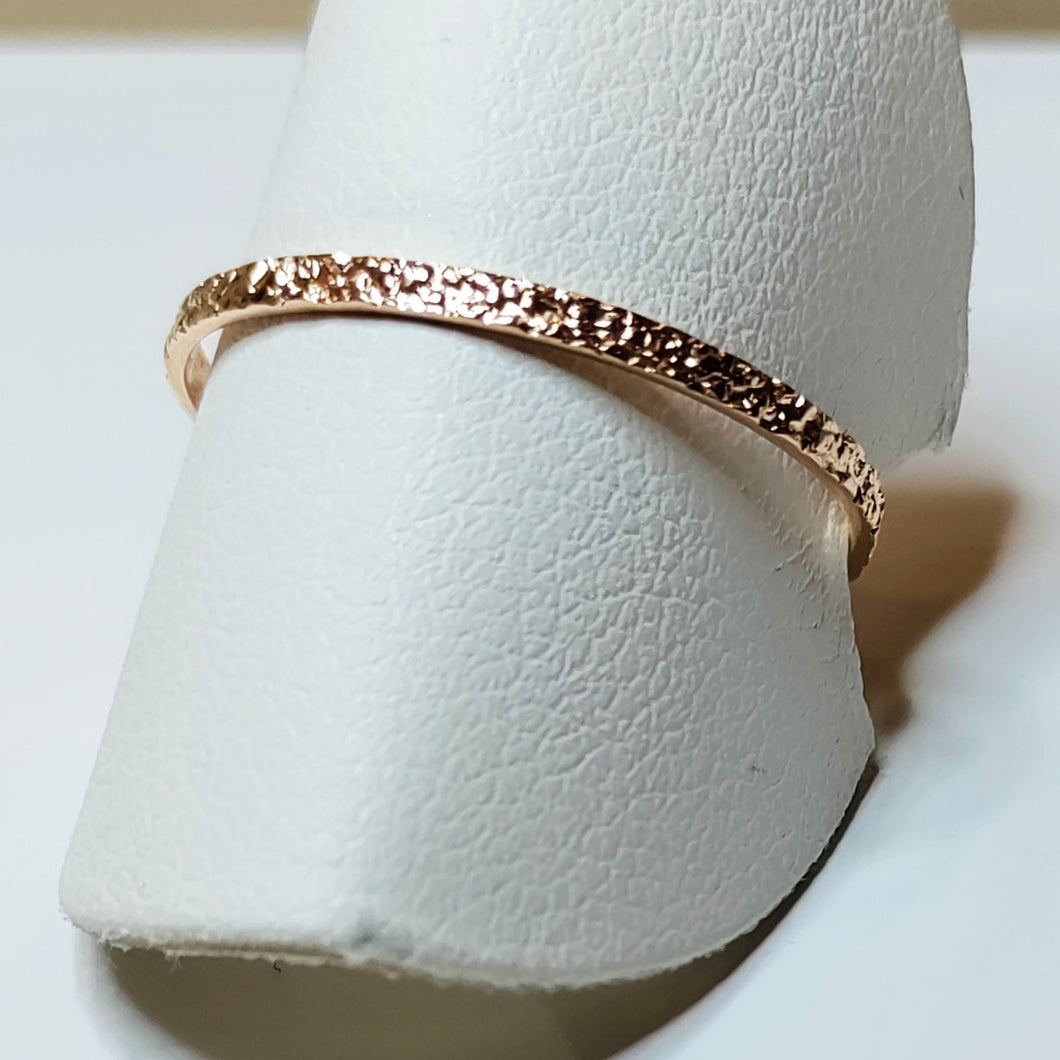 14k kultasormus koko 18 v. 1990, second hand käytetyt korut