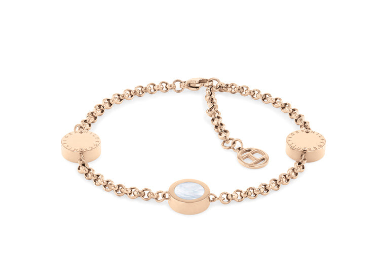 THJ ICONIC CIRCLE CG W/WHITE MOP STONE BRACELET