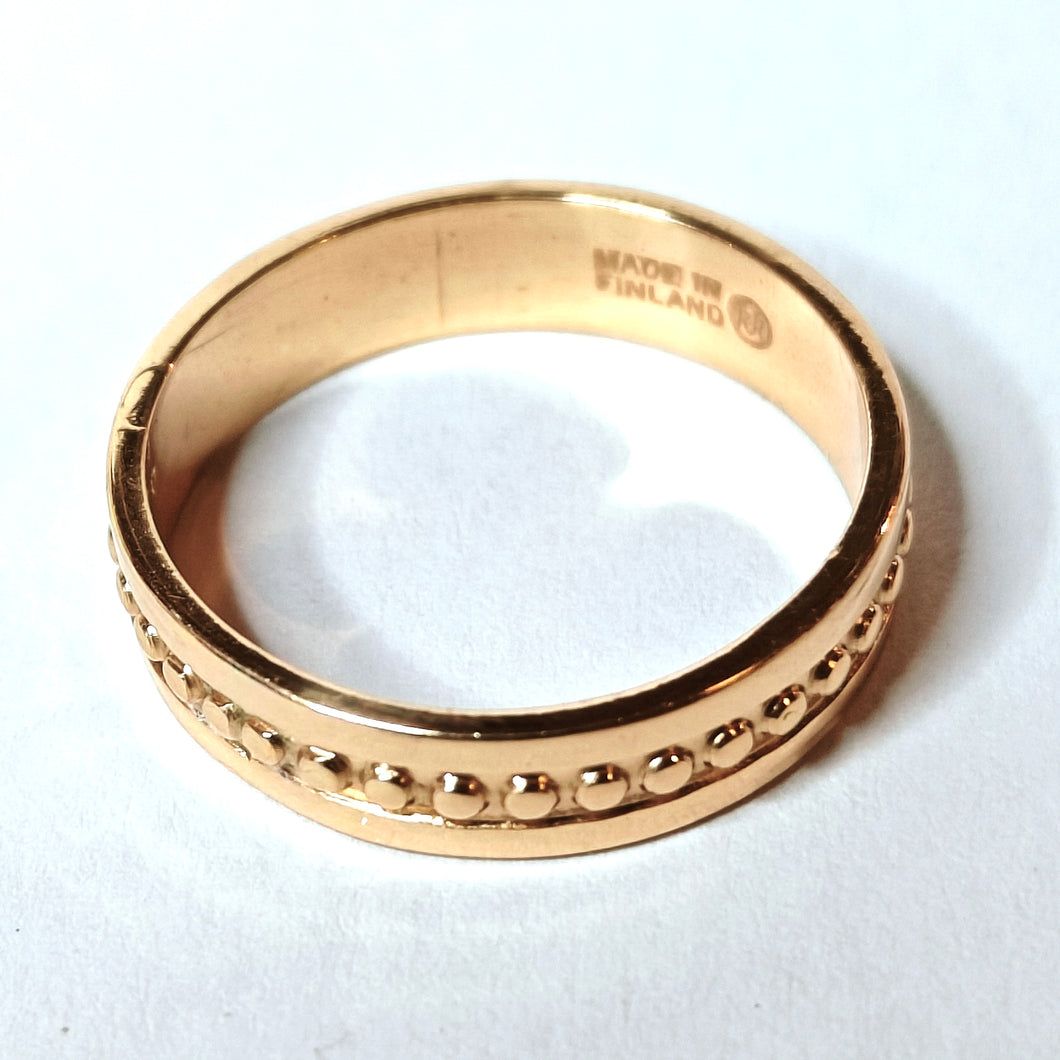 Kalevala Polku sormus koko 19 pronssi, second hand pidetty käytetyt korut
