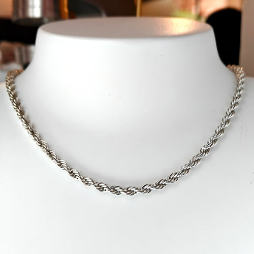 Cordell kaulaketju 3mm 60cm, hopea, second hand käytetyt korut