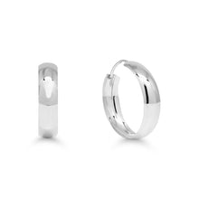 Lataa kuva Galleria-katseluun, Korvarenkaat 12x4mm hopea pienet korvarenkaat sileät 
