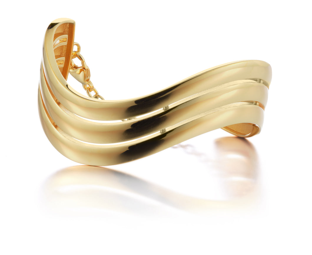 Aaria bracelet, gold-plated silver, Lumoava