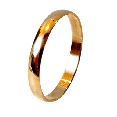 14k kultasormus 3mm koko 20, second hand käytetyt korut kierrätetty kihlasormus vihkisormus