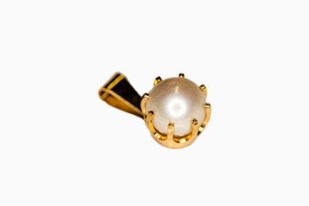 Helmi-riipus 7mm, 14k kulta makeanveden aito helmi kaulakoru kultainen