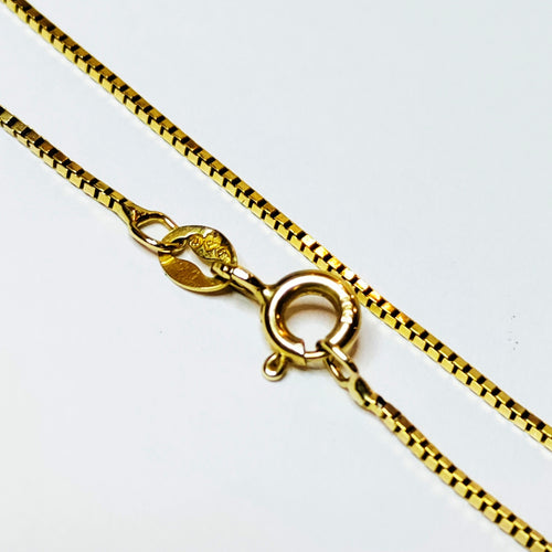 Kultainen 14k venetsia kaulaketju 60cm, second hand