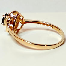 Lataa kuva Galleria-katseluun, Safiiri-timanttisormus 14k kulta koko 18- v. 97, second hand
